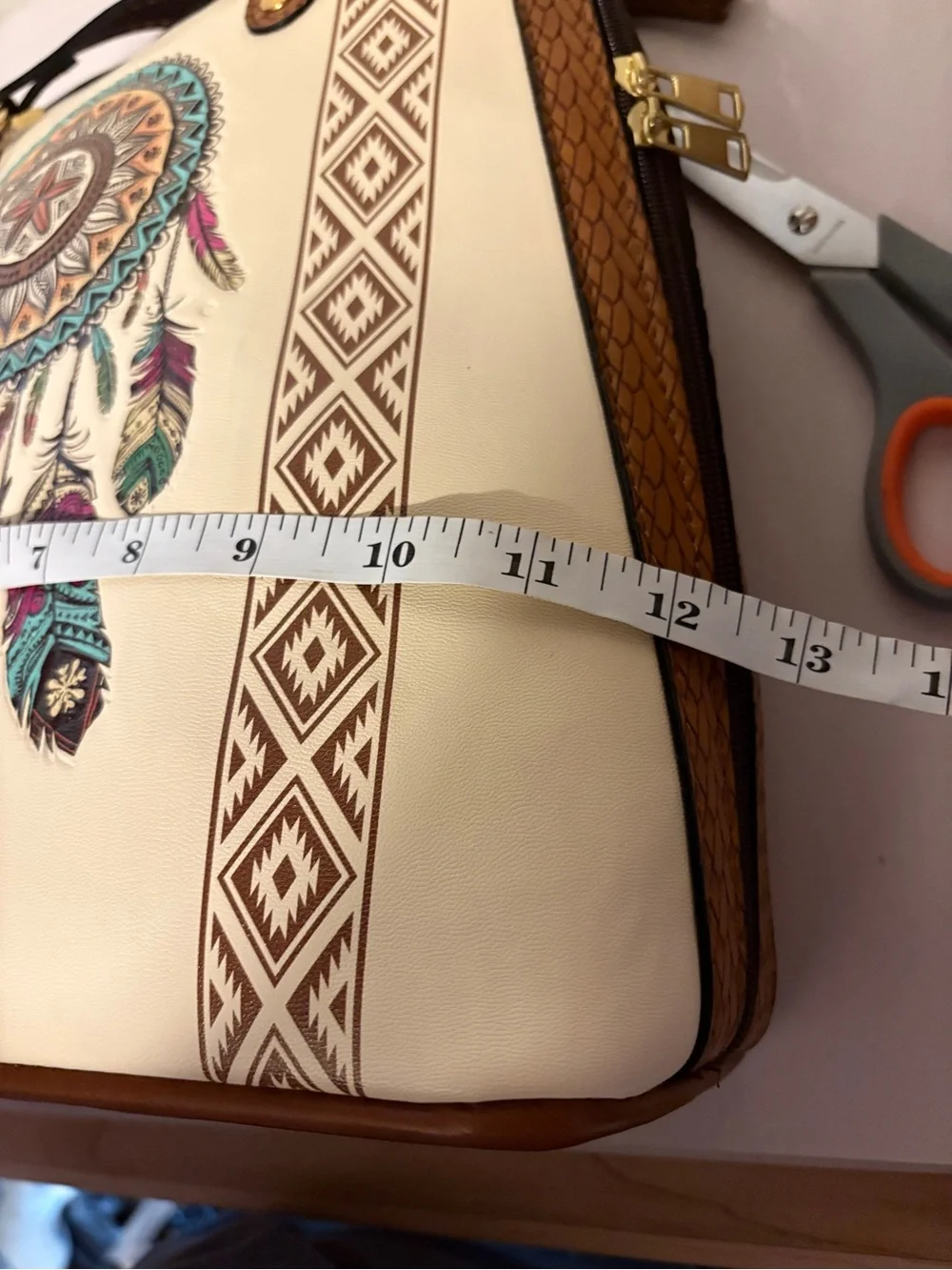 Artisan Dreamcatcher Leather Backpack Handcrafted NWT